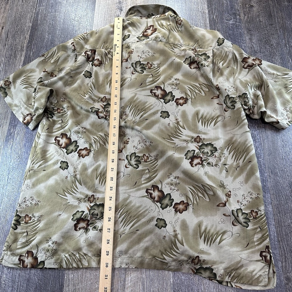 Tommy Bahama Men's 100% Silk Floral Shirt Short Sleeve Button Down Size XL - Picture 8 of 10